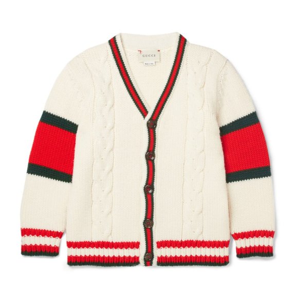 Gucci Sweaters - NWT Gucci Kids cable knit wool cardigan size 10 (Women size S)